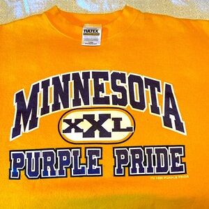 Minnesota Purple Pride Sweatshirt Yellow / Purple Large